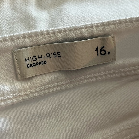 NWT J. Jill High Rise Cropped Split Hem Jeans - White - Picture 13 of 15
